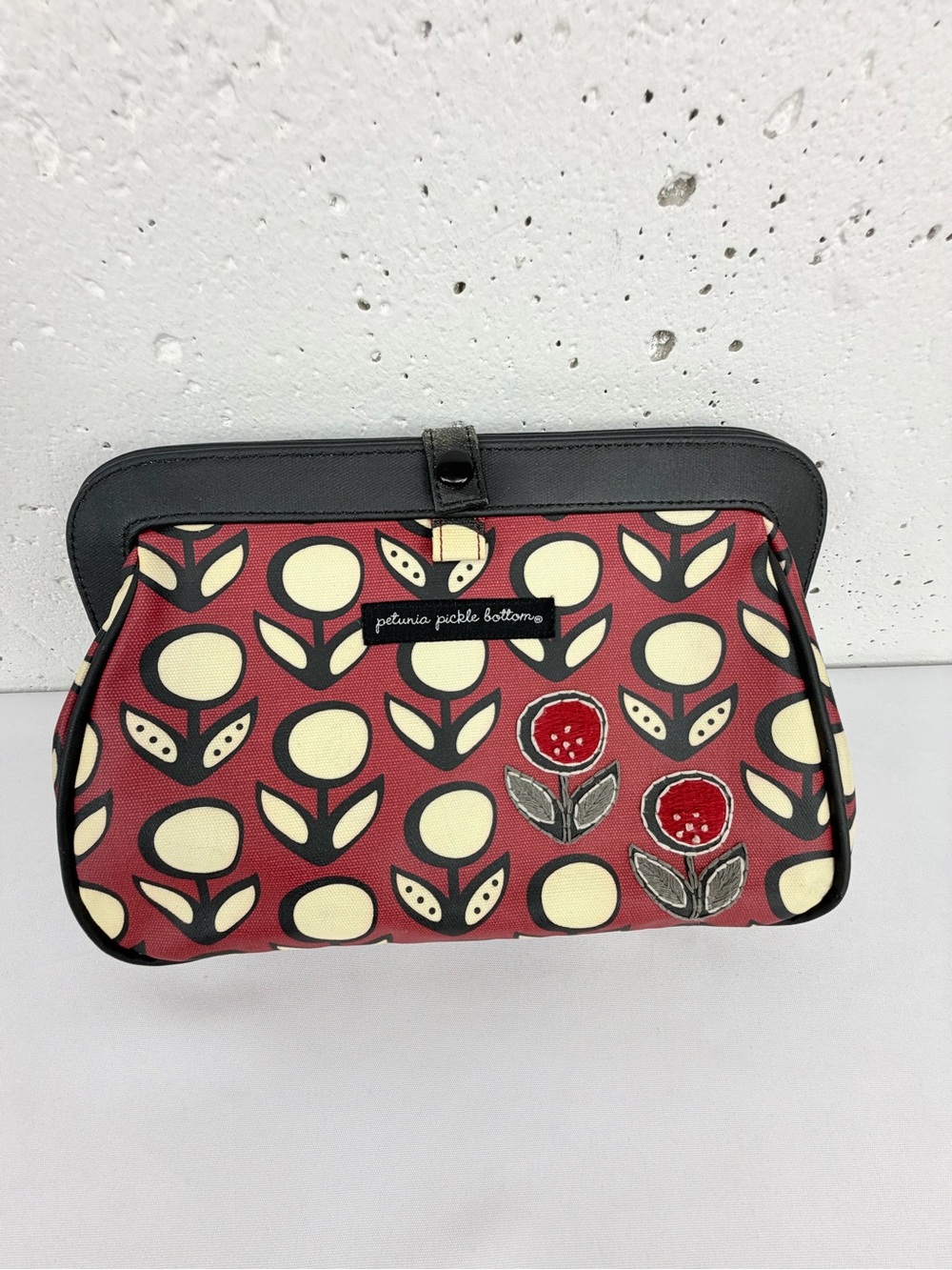 Petunia Pickle Bottom Red Floral Diaper Bag Shoulder Purse Bag